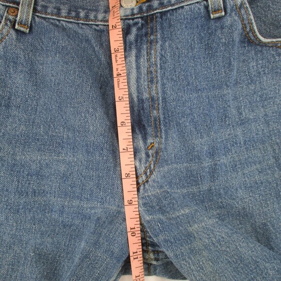 Size 14 Levi's 550 Relaxed Tapered Fit Light Wash Denim Jeans Red Tab - Picture 7 of 9